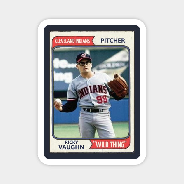Major League Ricky Vaughn Baseball Card - Major League - Magnet