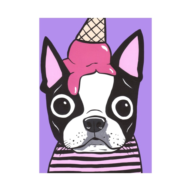 Boston Terrier Ice Cream by turddemon