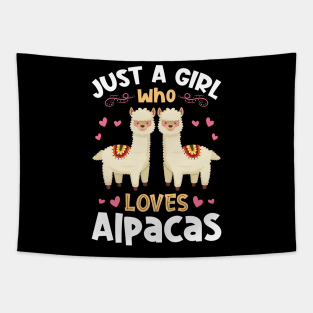 Just a Girl Who Loves Alpacas Gift Tapestry