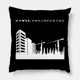 civil engineering, building, tower crane engineer design Pillow