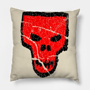 Skull Distressed / Minimal Rock Biking Art Pillow