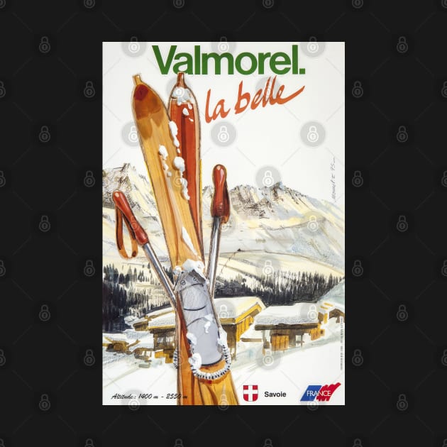 Valmorel, Savoie,Ski Poster by BokeeLee