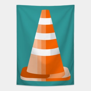 Orange Road Cone Tapestry