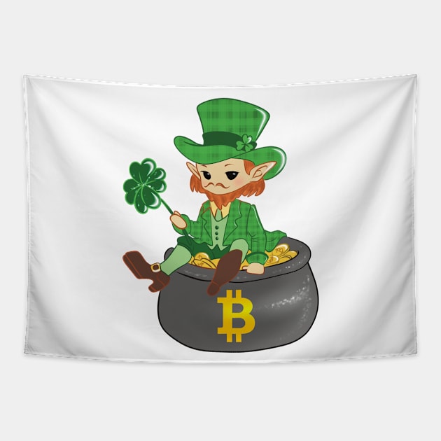 Bitcoins Patrick Days Tapestry by CryptoHunter