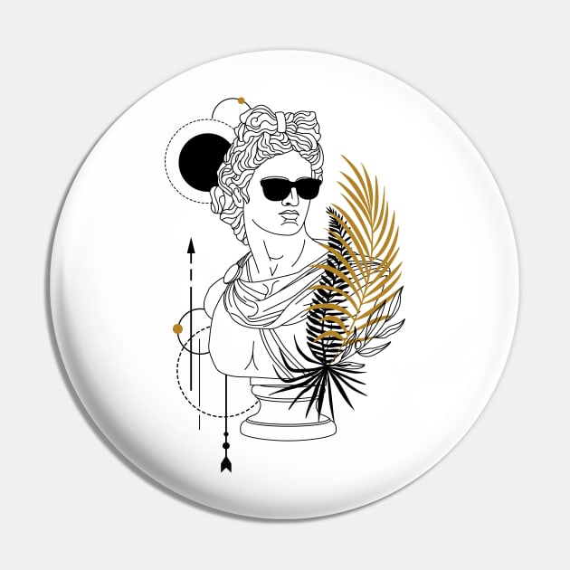 APOLLO God of the Sun, the Light, the Music and Prophecy Pin by Wisdom-art