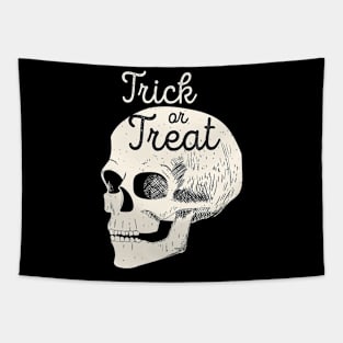 Halloween Skull Trick or Treat (White) [HT] Tapestry