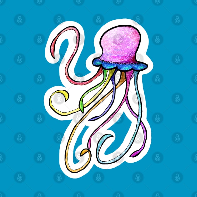 Rainbow Jellyfish by narwhalwall
