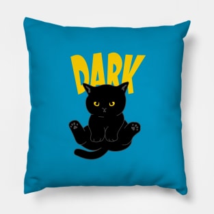 Gloomy black cat Pillow