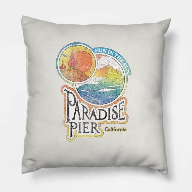 Paradise Pier Vintage Beach Pillow by Heyday Threads