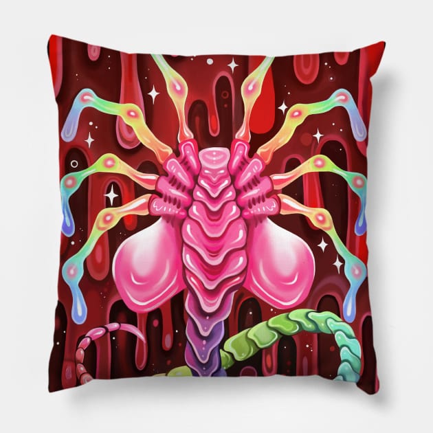 Face Hugger Pillow by Bethaliceart