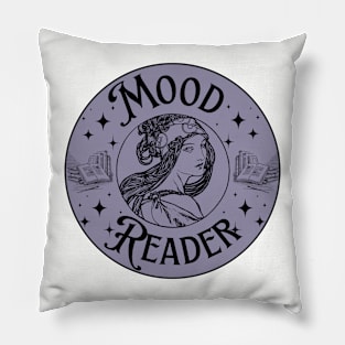 Mood Reader Woman Purple Pillow