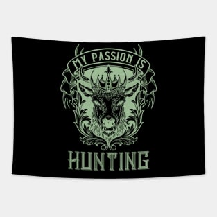 Hunter Illustration Deer Hunting Gifts Tapestry