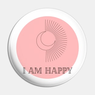 Affirmation Collection - I Am Happy (Rose) Pin