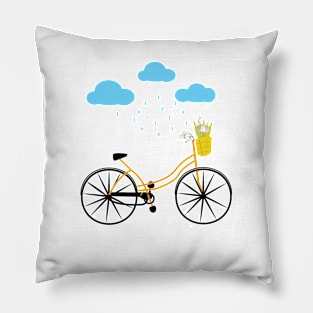 Cycling In Rain, Bicycle Pillow