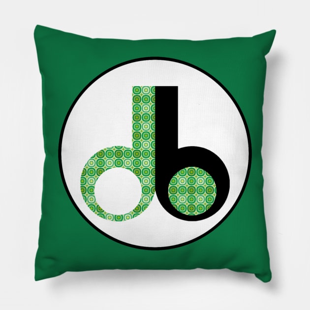 60's Kitchen tile logo Pillow by doublebeta