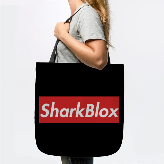 Sharkblox Sharkblox Tragetasche Teepublic De - shark blox t shirt
