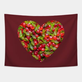 Gummy Cherry Heart Tapestry