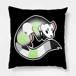 Ferret Agender Pride Pillow