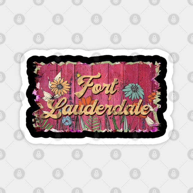 Classic Lauderdale Personalized Flowers Proud Name Magnet by Friday The 13th