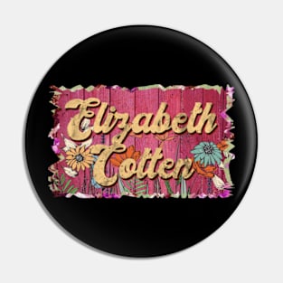 Classic Cotten Personalized Flowers Proud Name Pin