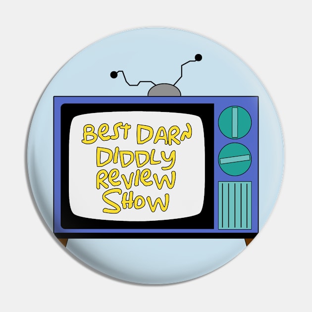 Best Darn Diddly Retro T.V. Logo Pin by BestDarnDiddly