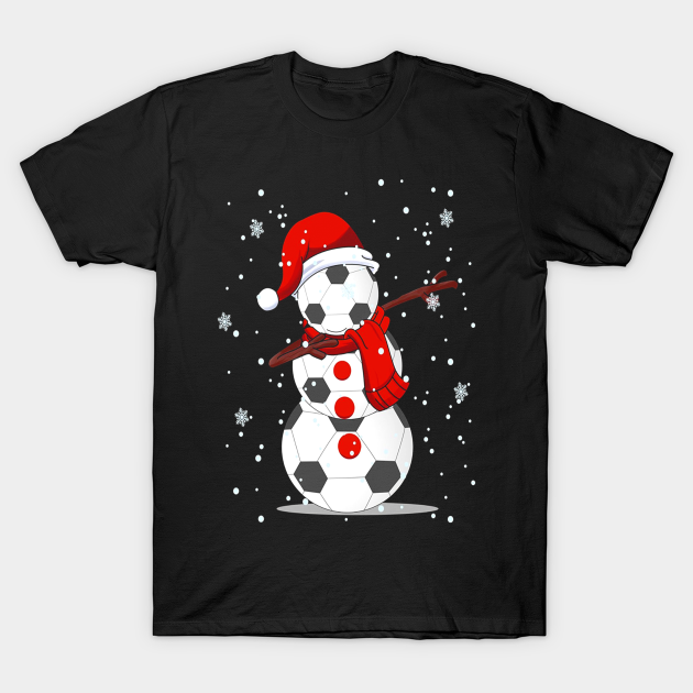 Discover Dabbing Snowman Soccer Christmas - Dabbing Snowman Soccer Christmas - T-Shirt