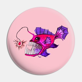 Pink Anglerfish Pin