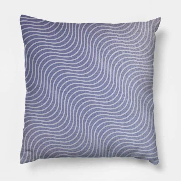 grey gradient wave pattern Pillow by stupidpotato1