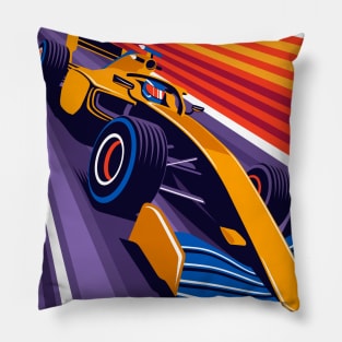 Orange Car - Racing Team Pillow