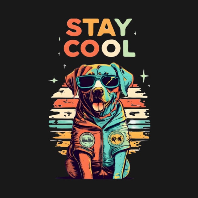 Stay Cool Labrador Retriever Crewneck Sweatshirt by Canvas Cove Works