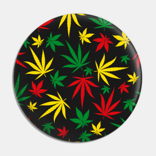 Cannabis Leaf Art Pin