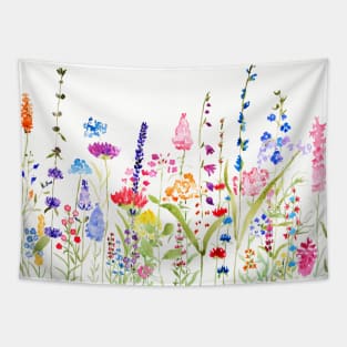 colorful wild flower field Tapestry