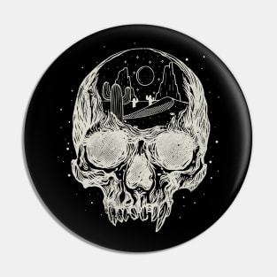 Fantasy Space Desert Skull Cosmic Pin