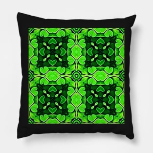 Pretty Green Leaves Lucky Clover Greenery Pattern 4 Pillow