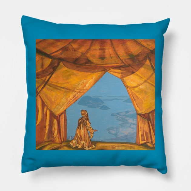 Lord of the Night by Nicholas Roerich Pillow by Star Scrunch