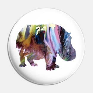 Hippo Art Pin