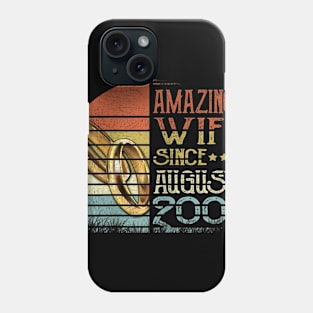 Womens Wedding Anniversary Gift Amazing Wife Since August 2000 Phone Case