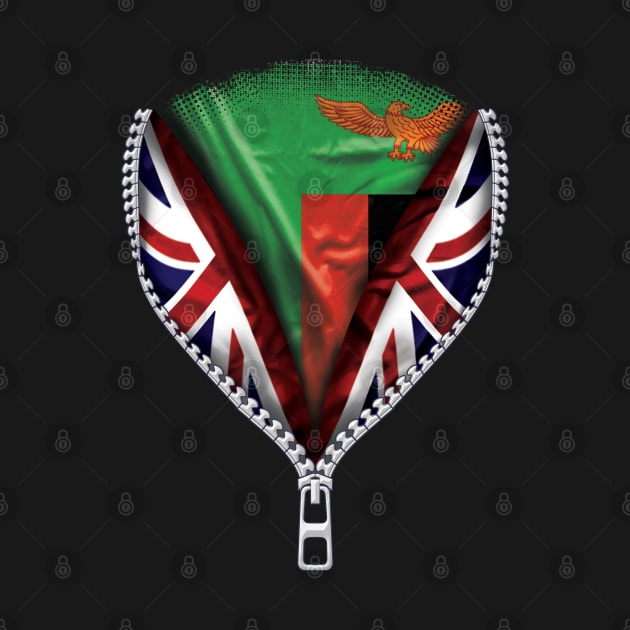 Zambian Flag  Zambia Flag zipped British Flag - Gift for Zambian From Zambia by Country Flags