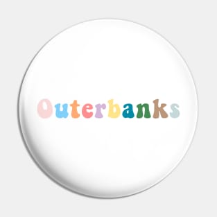 Outerbanks colourful typography Pin