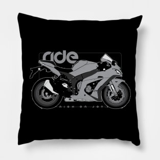 Ride zx-10r bw Pillow