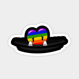 Cute kawaii rainbow Lgbt heart Magnet