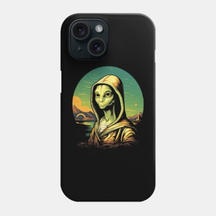 UFO Mona Lisa Alien Gifts Men Women Kids Funny Alien Phone Case