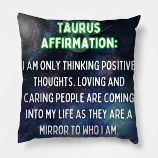 Taurus zodiac signs quote - Taurus Affirmations Pillow