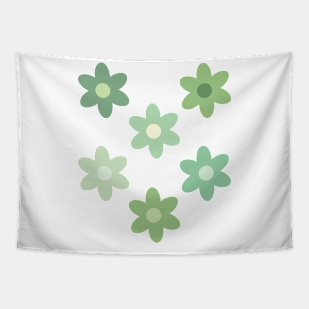 Green Flowers Tapestry by CEYLONEX