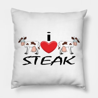 I Heart Steak Pillow