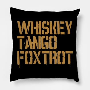 NATO Phonetic Alphabet - Whiskey, Tango, Foxtrot Pillow