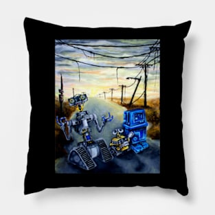 Post Apocolyptic Family Outing Art Pillow