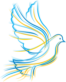 Blue and Yellow Dove Magnet