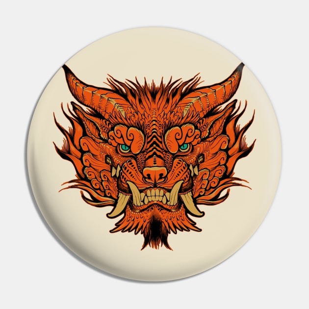 Foo Dog creature Pin by missmonster