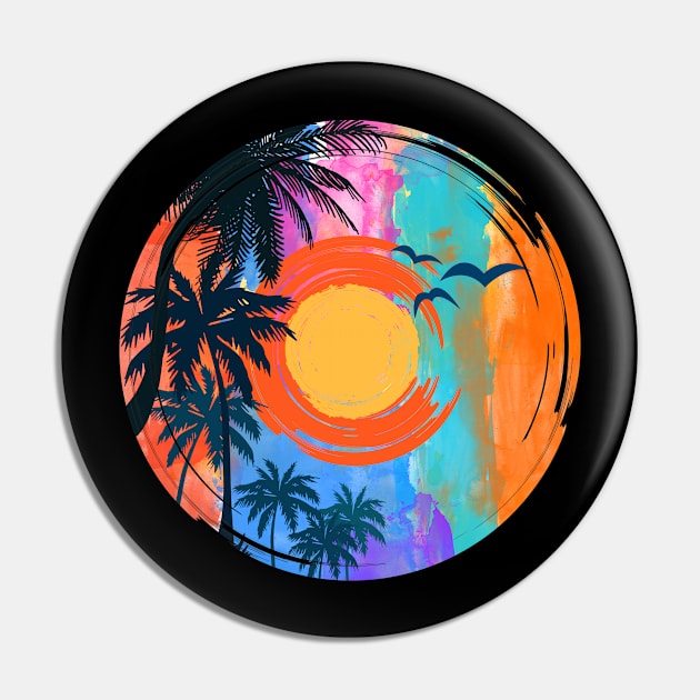 The painting of summer sunset Pin by J&R collection